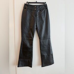 Spiegel 100% Leather Boot Cut Pants | Y2K | Size 4